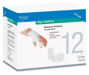 Höga-Mubilast, 12cm x 4m mit Cello, elastische Mullbinde, á 20 Stück