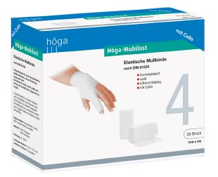 Höga-Mubilast, 4cm x 4m mit Cello, elastische Mullbinde, á 20 Stück