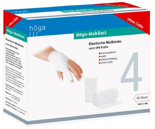 Höga-Mubilast, 4cm x 4m ohne Cello, elastische Mullbinde, á 20 Stück