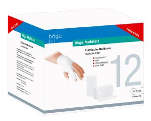 Höga-Mubilast, 12cm x 4m ohne Cello, elastische Mullbinde, á 20 Stück