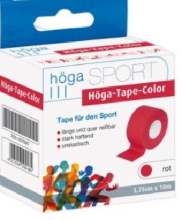  Höga-Tape-Color  3,75cm x 10m  rot, Tape für den Sport